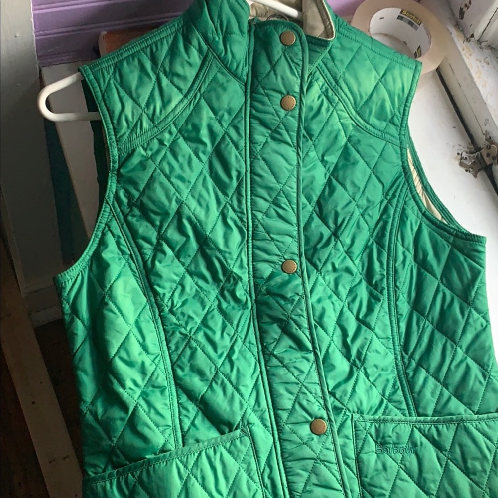 Barbour green vest